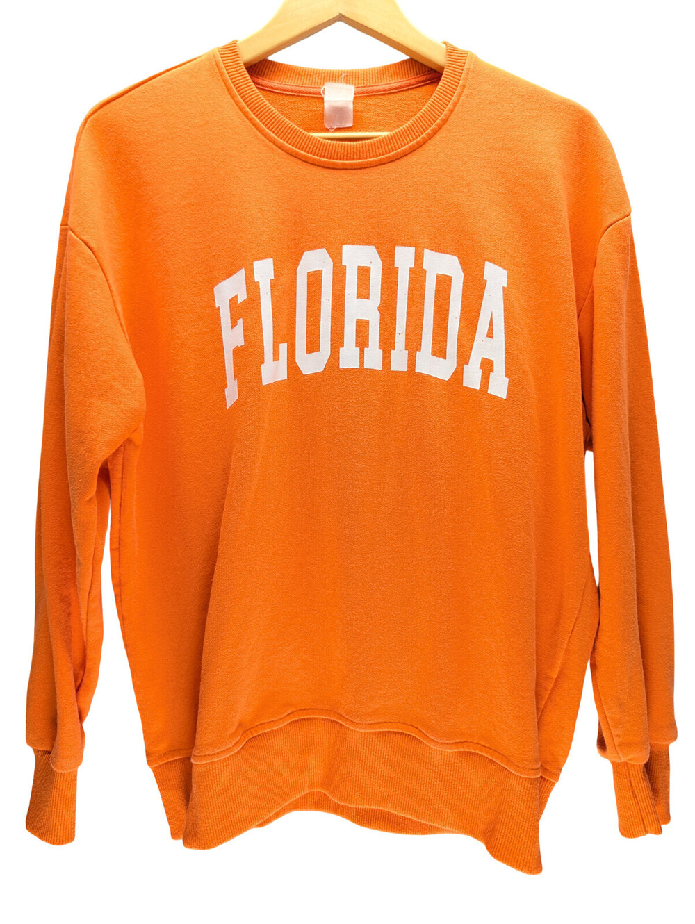 Sweatshirt Men Medium M Florida Graphic Orange Pullover